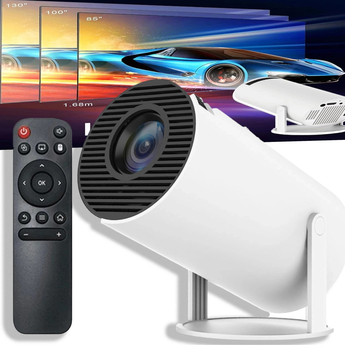 MEGA ZESTAW PROJEKTOR RZUTNIK ANDROID + KONSOLA RETRO 2x PAD 