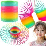 DUŻA SPREŻYNA TĘCZOWA MAGICZNA SPRĘŻYNKA KOLOROWA ZABAWKOWA MAGIC SPRINGS