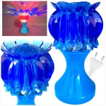 LAMPKA LED OBROTOWA DEKORACYJNY PROJEKTOR OBROTOWY ŚWIECI LED 18CM KRYSZTAŁ