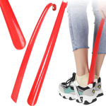 ŁYŻKA DO BUTÓW KIJ DO BUTÓW DŁUGA KOLOROWA PLASTIKOWA 43CM Z HACZYKIEM