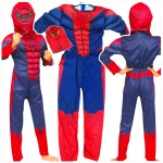 SPIDERMAN - STRÓJ DLA CHŁOPCA GRUBY Z MIEŚNIAMI DELUXE