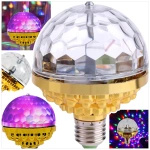 ŻARÓWKA DYSKOTEKOWA OBROTOWA LED DEKORACJA DESIGNERSKA KOLOROWY DIAMENT