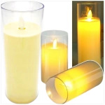 ŚWIECZKA LED 15CM ELEKTRYCZNY WKŁAD DO ZNICZY ŚWIECA EFEKT PŁOMIENIA ZNICZ