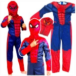 SPIDERMAN - STRÓJ DLA CHŁOPCA GRUBY Z MIEŚNIAMI DELUXE