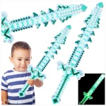 DUŻY MIECZ ŚWIECĄCY - ŚWIETLNY PIXELOWY 49CM XXL