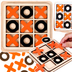 GRA KÓŁKO I KRZYŻYK DREWNIANA DLA DZIECI I DOROSŁYCH LOGICZNA UKŁADANKA 