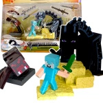FIGURKA Z GRY MINECRAFT ZESTAW STEVE SMOK ZESTAW FIGUREK DO ZABAWY 4w1 XXL