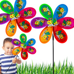 WIATRAK OGRODOWY DO ZABAWY PSZCZÓŁKI DUŻY WIATRACZEK DLA DZIECI KOLOROWY