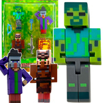 MINECRAFT ZESTAW FIGUREK 6w1 FIGURKI Z GRY VILAGER ZOMBIE DUŻY ZESTAW 6w1