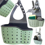 ORGANIZER DO ZLEWU UCHWYT NA GĄBKI CZYŚCIKI WISZĄCY KOSZYK OCIEKACZ DRUCIAK