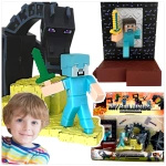 FIGURKA Z GRY MINECRAFT ZESTAW STEVE SMOK ZESTAW FIGUREK DO ZABAWY 4w1 XXL