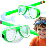 ZESTAW DO NURKOWANIA OKULARY PŁYWACKIE Z RURKĄ GOGLE DO WODY ŁATWE ZAPIĘCIE