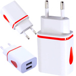 UNIWERSALNA ŁADOWARKA KOSTKA USB 2.A 5V ŁADOWARKA SIECIOWA DWA WYJŚCIA USB