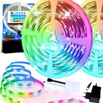 TAŚMA LED KOLOROWA WODOODPORNA 5M OŚWIETLENIE RGB KOLOROWA +  PILOT