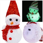 ŚWIECĄCY BAŁWAN ODZOBA ŚWIĄTECZNA BAŁWANEK LAMPKA LED ŚWIECI DEKORACJA 