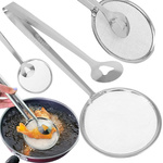  Szczypce z Sitkiem do Odsączania Smażonych Potraw Łapka STAL NIERDZEWNA