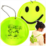 BRELOCZEK ODBLASKOWY ZAWIESZKA DO PLECAKA BUŹKA DO TORNISTRA BRELOK UŚMIECH