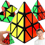 KOSTKA LOGICZNA PIRAMIDA PYRAMINX UKŁADANKA ŁAMIGŁÓWKA EDUKACYJNA DLA DZIECI