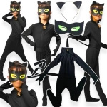 STRÓJ CZARNY KOT Z BAJKI MIRACULUM KOSTIUM KOCICA OPASKA MASKA PRZEBRANIE