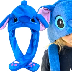 PLUSZOWA CZAPKA Z RUCHOMYMI USZAMI LILO STICH STITCH ŚWIECI CIEPŁA POLAROWA