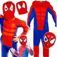 SPIDERMAN - STRÓJ DLA DZIECI + MASKA rozmiar M