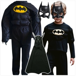 STRÓJ BATMAN DLA CHŁOPCA 3w1 KOSTIUM + MASKA rozmiar L