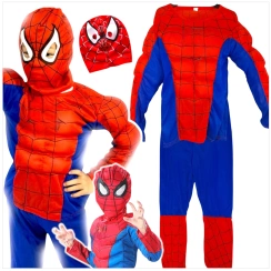 SPIDERMAN - STRÓJ DLA DZIECI + MASKA rozmiar L