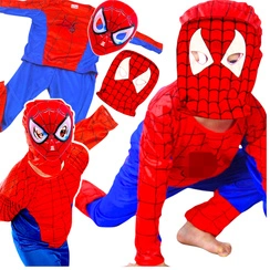 SPIDERMAN - STRÓJ DLA CHŁOPCA + MASKA rozmiar L 122-128