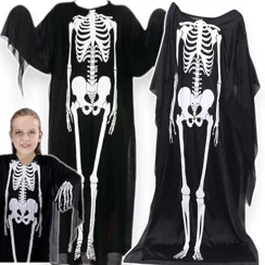 PRZEBRANIE SZKIELET KOŚCIOTRUP STRÓJ NA IMPREZĘ HALLOWEEN