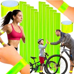 OPASKA ODBLASKOWA DO BIEGANIA DO ROWERU 40cm - ZESTAW 10 SZTUK
