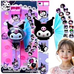 KUROMI ZEGAREK Z PROJEKTORM 3D WYŚWIETLA OBRAZKI IKONY PROJEKTOR