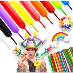 BALONY DO MODELOWANIA SKRĘCANIA DŁUGIE RURKI KOLOROWE FESTYN 100 SZTUK