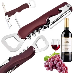 OTWIERACZ DO PIWA DO BUTELEK KIESZONKOWY KORKOCIĄG DO WINA NOŻYK DO FOLI