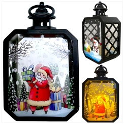 LAMPKA ŚWIĄTECZNA LATARENKA BOŻE NARODZENIE MAGICZNY LAMPION LED MIKOŁAJ