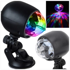 MINI KULA DYSKOTEKOWA LAMPA OBROTOWA KOLOROWA NA IMPREZĘ REFLEKTOR LED RGB