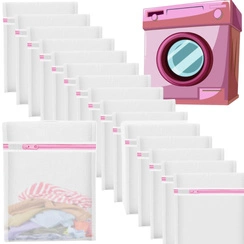 WORECZEK NA PRANIE WOREK SIATKA DO PRANIA UBRAŃ BIELIZNY FIRANEK 30X40cm