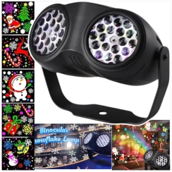 PROJEKTOR LASEROWY ŚWIĄTĘCZNY LED WYŚWIETLA OBRAZKI BOŻE NARODZENIE LAMPA