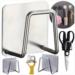 WIESZAK METALOWY SAMOPRZYLEPNY UCHWYT NA NOŻYCE KUCHENNE NARZĘDZIA ŚCIENNY