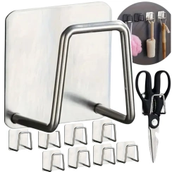 WIESZAK METALOWY SAMOPRZYLEPNY UCHWYT NA NOŻYCE KUCHENNE NARZĘDZIA ŚCIENNY