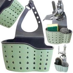 ORGANIZER DO ZLEWU UCHWYT NA GĄBKI CZYŚCIKI WISZĄCY KOSZYK OCIEKACZ DRUCIAK