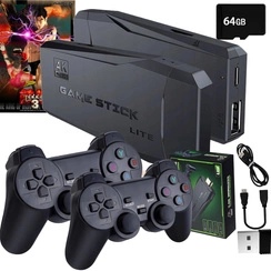 KONSOLA RETRO DO TELEWIZORA PONAD 2 000 GIER + DWA PADY PRZENOŚNA HDMI TV