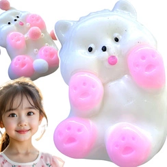 GNIOTEK ANTYSTRESOWY KOT KOTEK Z POSYPKĄ ZABAWKA SENSORYCZNA ANTYSTRESOWA