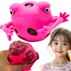 ZABAWKA ANTYSTRESOWA GNIOTEK ANTYSRESOWY ŻABA Z KULKAMI DLA DZIECI DOROSŁY