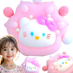GNIOTEK ANTYSTRESOWY SENSORYCZNY ŁAPKA HELLO KITTY POSYPKA SQUISHY ZABAWKA