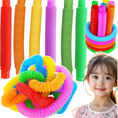 RURKA ANTYSTRESOWA RURKI SENSORYCZNE MEGA ZESTAW 6 SZTUK FIDGET ZABAWKA