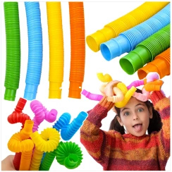DUŻA RURKA ANTYSTRESOWA SENSORYCZNA GNIOTEK RURA POP TUBE XXL MEGA ROZCIĄGLIWA - ZESTAW 4 SZTUKI