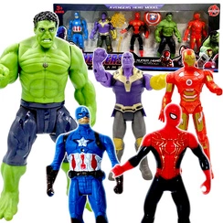 AVENGERS ZESTAW FIGURKI 5 FIGUREK DUŻE AMERYKA SPIDERMAN BATMAN HULK IRON