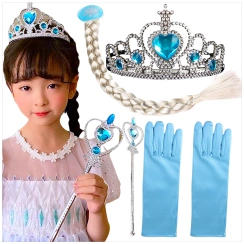 KRAINA LODU ELSA - MAGICZNA RĘKAWICZKA + RÓŻDŹKA + WARKOCZ