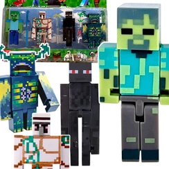 ZESTAW FIGUREK Z GRY MINECRAFT FIGURKA 4 SZTUKI ZOMBIE ENDERMAN WARDEN 4w1