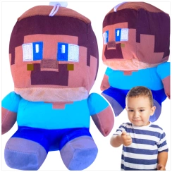 DUŻA PLUSZOWA MASKOTKA  MINECRAFT STEVE PLUSZAK POSTAĆ Z GRY PRZYTULANKA